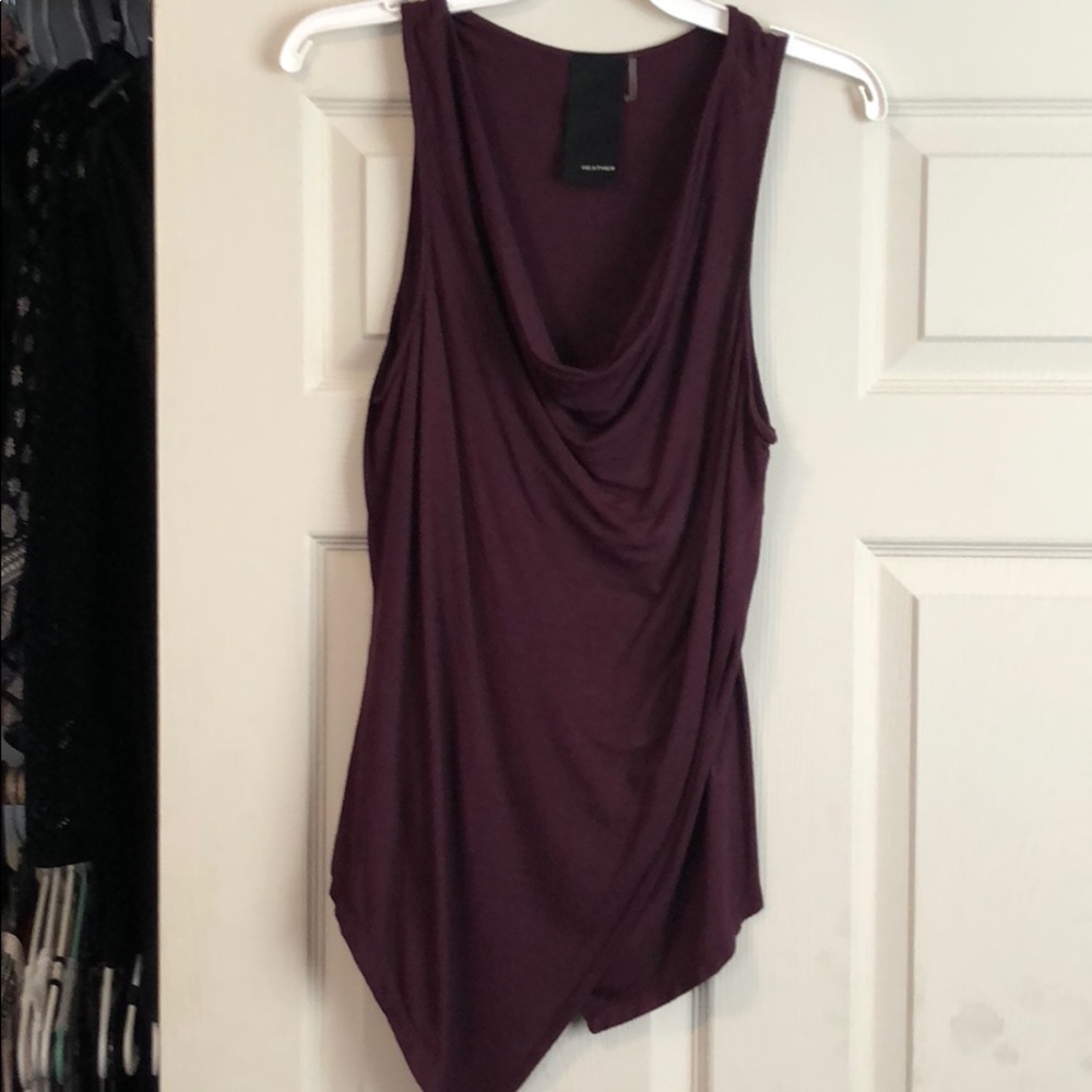 Maroon tank top/dress shirt